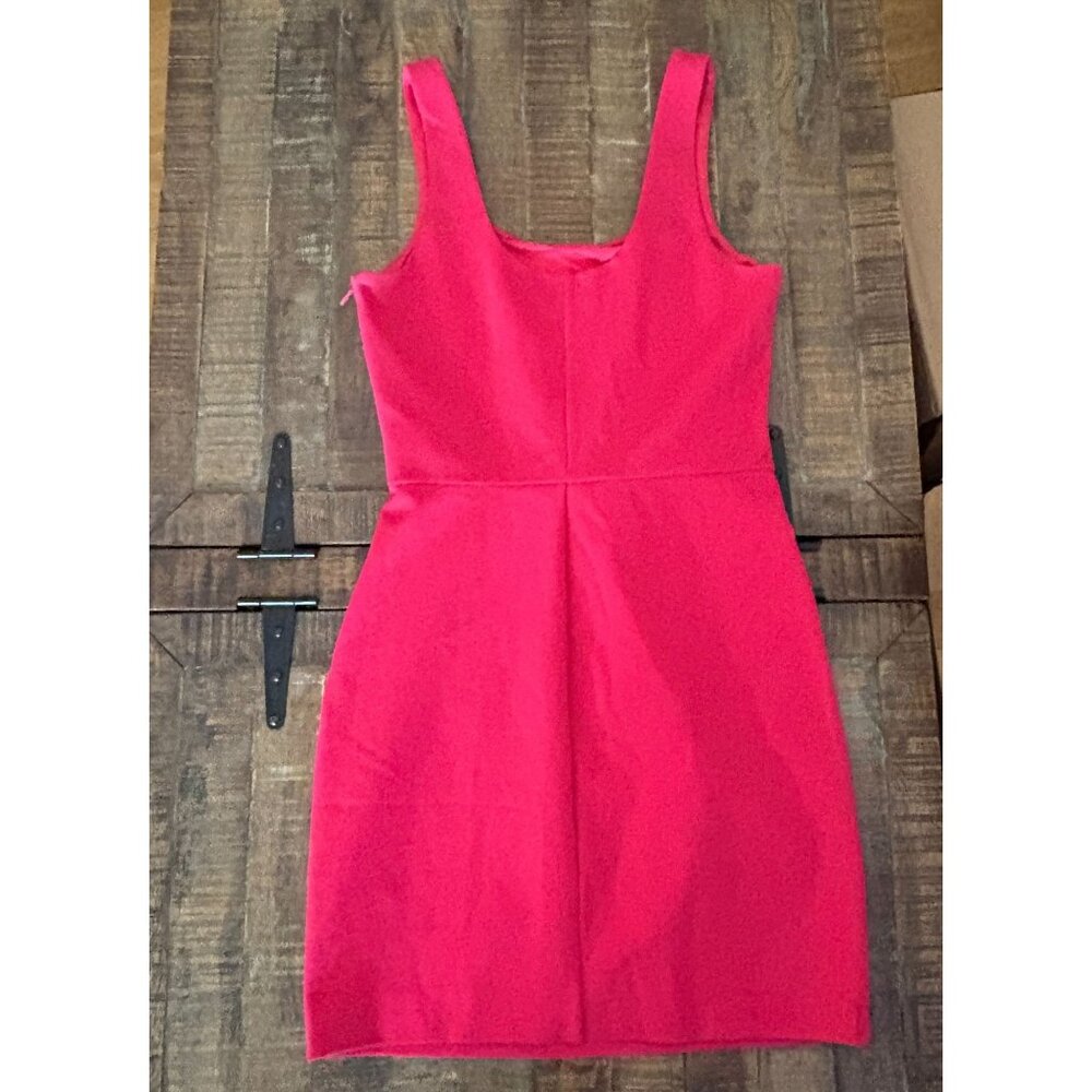 Armani Exchange Mini Sleeveless Sheath Twist Raspberry Pink Cocktail Dress SZ 4 - Picture 3 of 9